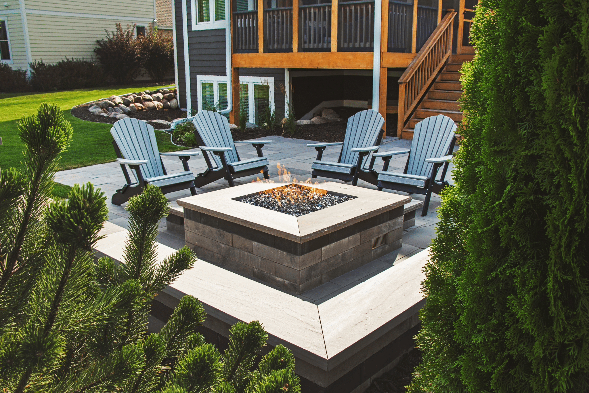 Fire feature and patio design